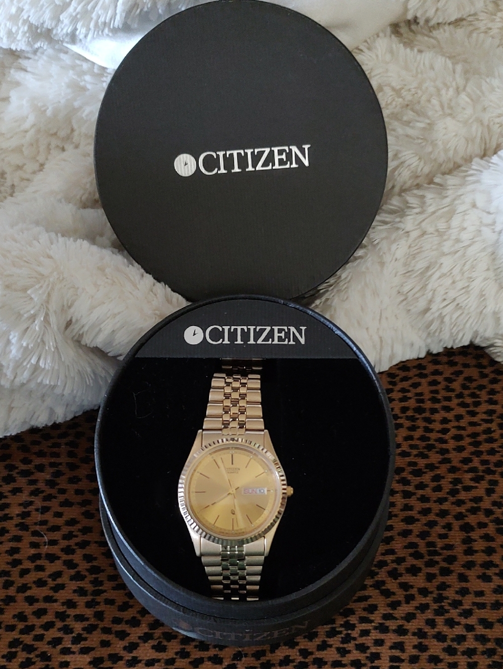Vintage Citizen Quartz 'President' Day-Date Watch 6100 – Mint Condition with Box